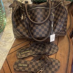 Handbag & Sandal Size 9   $120