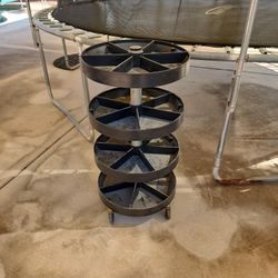 Mobile Shop Cart Tool Box Tools Nails Screws Storage Repair 4 Shelves On Wheels Garage 