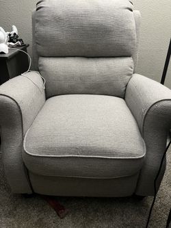 2 Grey Manual Reclining Chairs