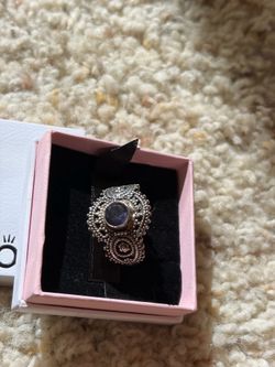 Amethyst Statement Ring - Size 8 Sterling Silver Cocktail Ring