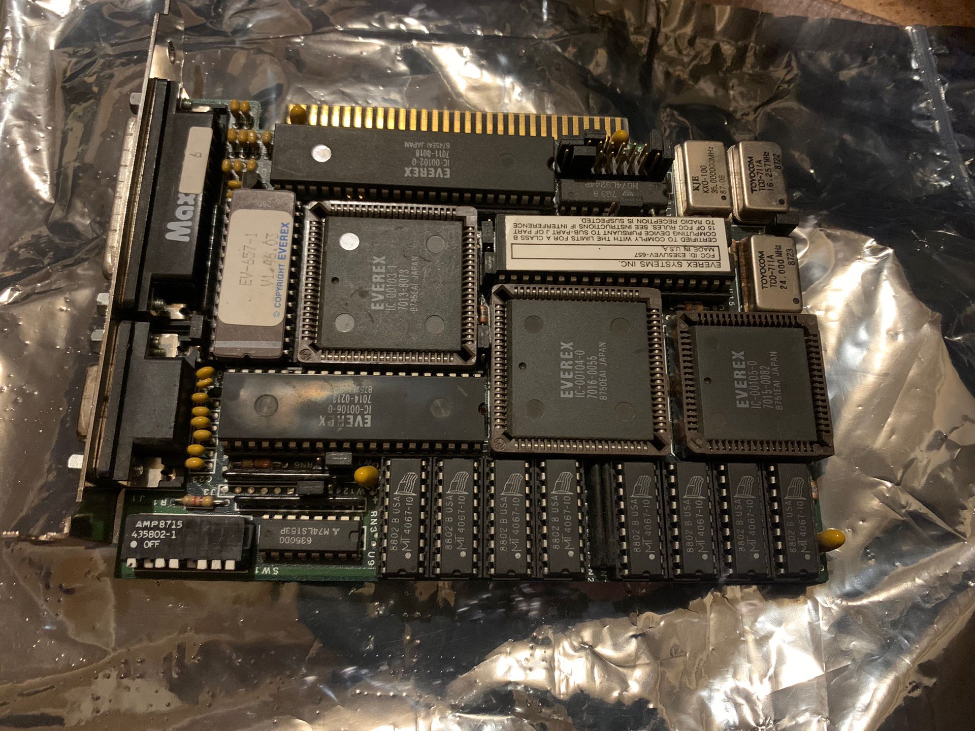 Everex EV-657 Micro Video Enhancer Deluxe ISA Card