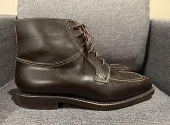BRUNO MAGLI Brown Leather Lace Up Boots Shoes MADE IN ITALY Sz 7.5 MEN