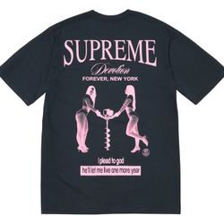 SUPREME DEVOTION TEE NAVY SIZE X-LARGE 