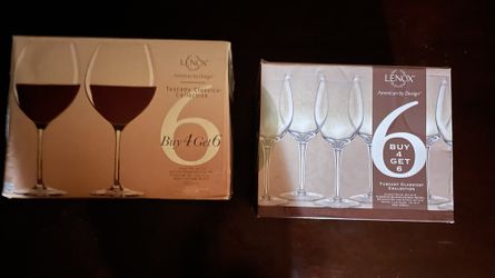 Lenox Tuscany Red And White Wine Glasses