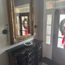 Stunning Entryway Cabinet With Marble Top