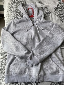 White Under Armour Zip Up Hoodie Size L