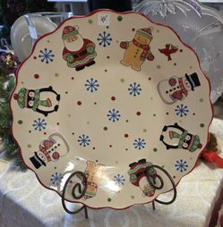 Temptations by Tara Winter Whimsy Large 14" Serving Platter-PLEASE READ DESCRIPTION