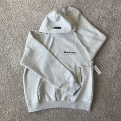 Essentials Hoodie – White/Oatmeal