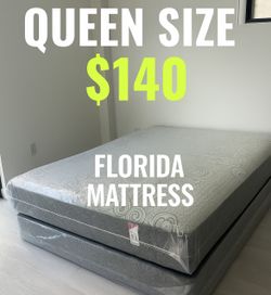 New Queen Size Orthopedic Mattress + Box Spring