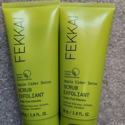 2 Fekkai Apple Cider Detox Scalp Scrub Exfoliant 2oz Each Travel Size SEALED
