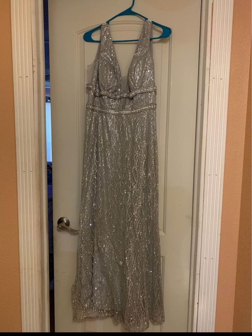 Silver Prom Dress