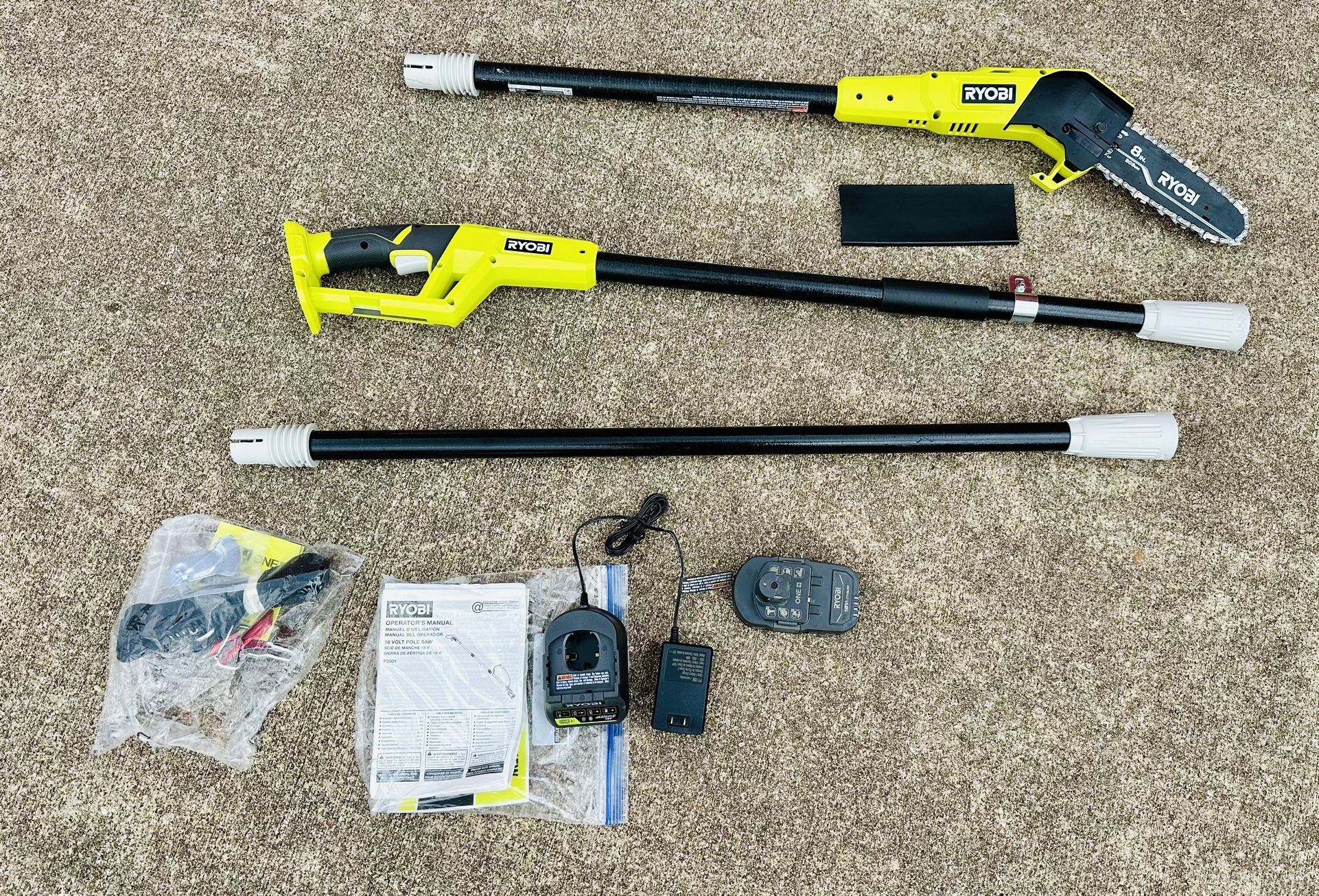 RYOBI ONE+ 18V 8 in. Cordless Battery Chainsaw with 1.5Ah Battery and Charger   