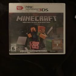 Opened But Never Used Minecraft new Nintendo 3ds Edition