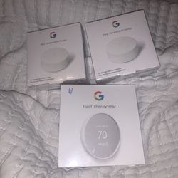 Never Opened Nest Thermostat + 2 Nest Room Sensor