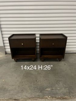 Brand new two same brown nightstands set of two