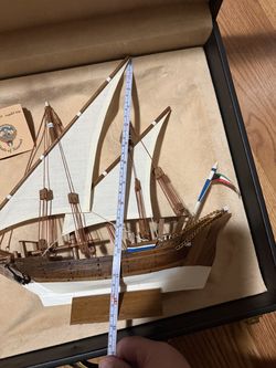State Of Kuwait Sailing Ship Handmade A unique rare item Beautiful craftsmanship Comes with a beautiful case to store