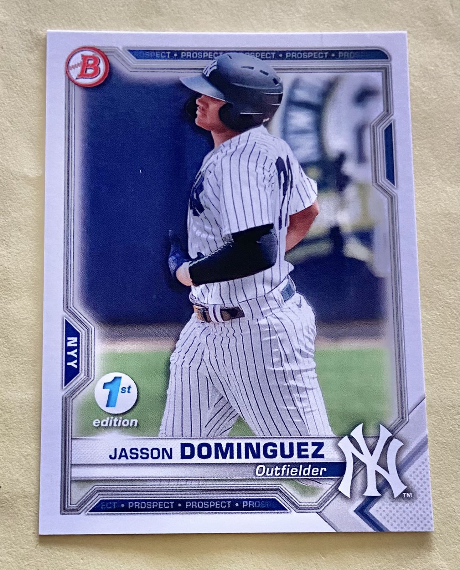 2021 Bowman Jasson Dominguez #1 Prospect 1st Edition