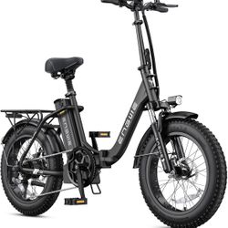 ENGWE 1125W Electric Bike for Adults, L20 2.0 20''×3.0" Fat Tire Electric Bicycle 52V 13Ah Removable Battery Max Range 68Miles & 28MPH for Urban Commu
