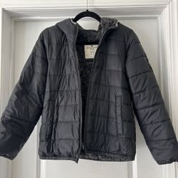 Abercrombie Boys Reversible Faux Sherpa Lined Insulated Puffer Jacket 