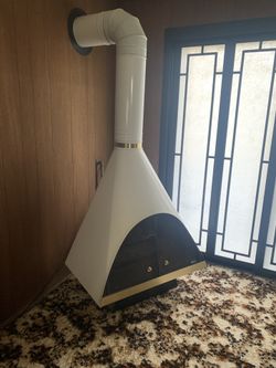 Retro White Cone Fireplace