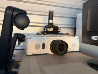 White Home Theater Projector with Ceiling Mount