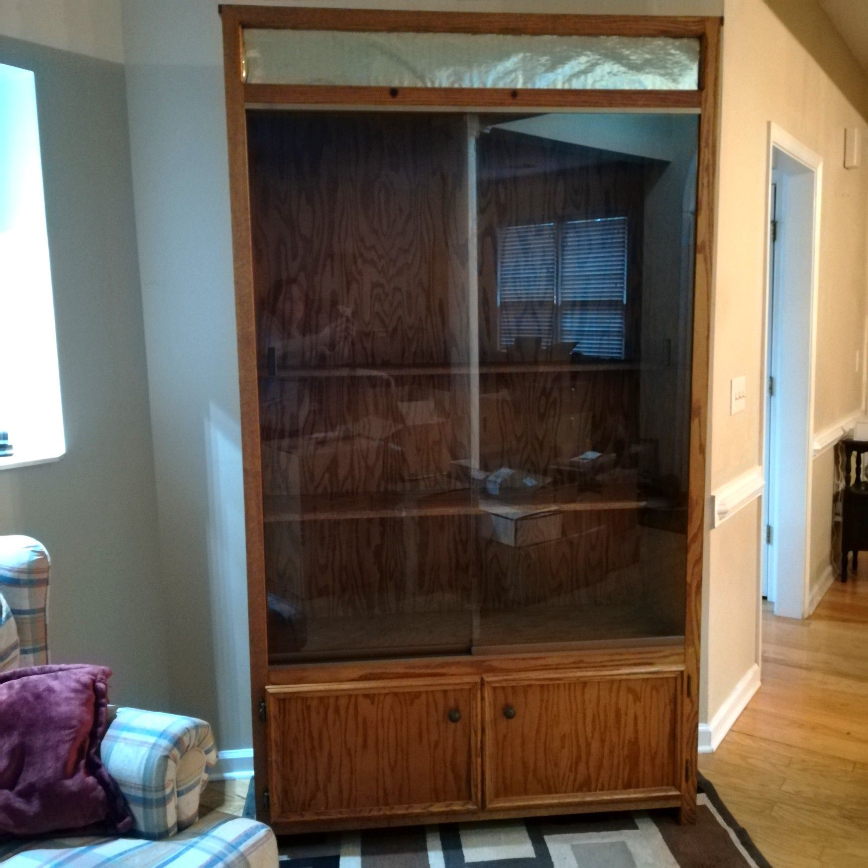 Solid Oak Display/ China Cabinet