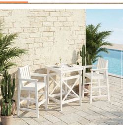 Patio Adirondack Outdoor Bar Chairs Set - DS079
