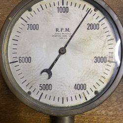 Vintage Brass Jones Motrola Type S-2 Tachometer