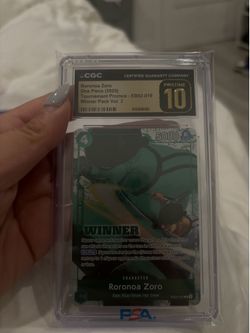 CGC Pristine 10 WINNER Roronoa Zoro EB02-019