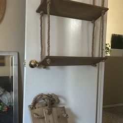 Wood Hanging Shelves 