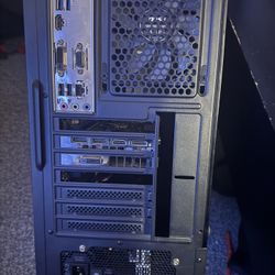 Computer tower with GPU power supply and cover