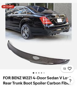 Mercedes S550 Carbon Fiber Rear Spoiler