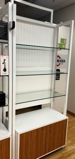Retail Glass Shelf Display Cabinet Unit