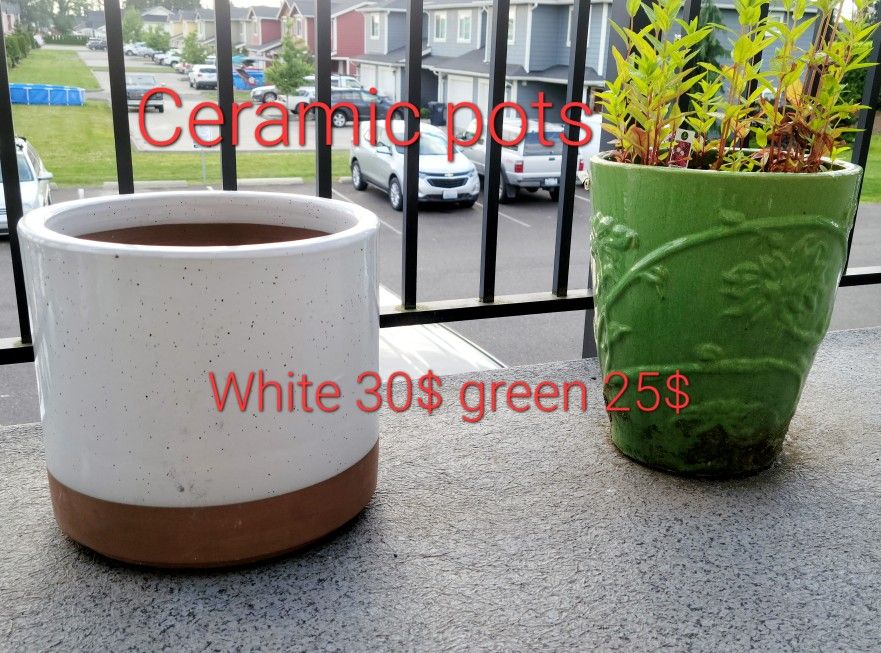 ceramic pots, patio things