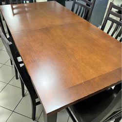 Wooden Dinning Table & 6 Chairs