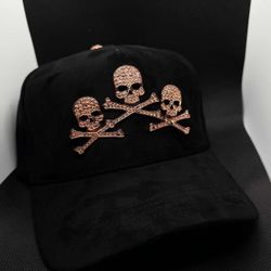Barbas Hats Rose Gold Skull