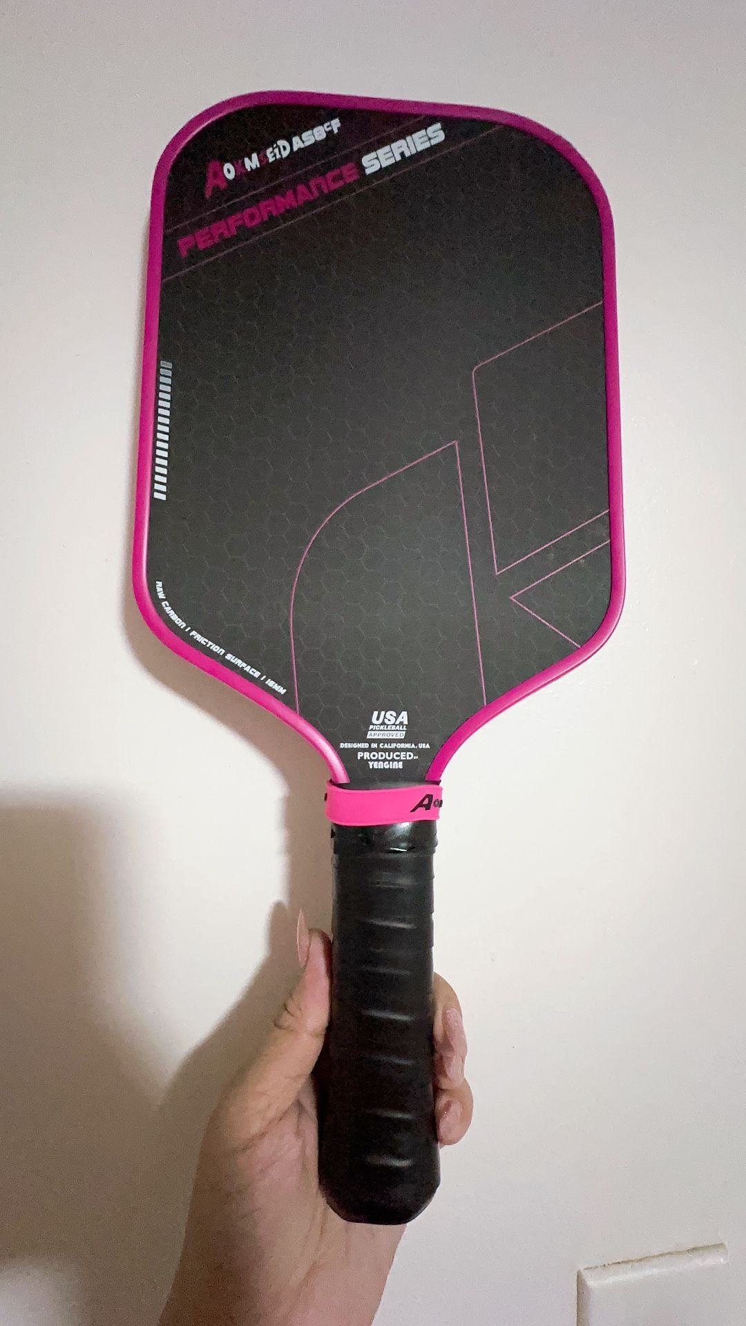 AKS Performance Series Pickleball Paddle - Toray T700 Carbon Fiber Surface, 16mm Polymer Core, High Control & Spin, USAPA Approved