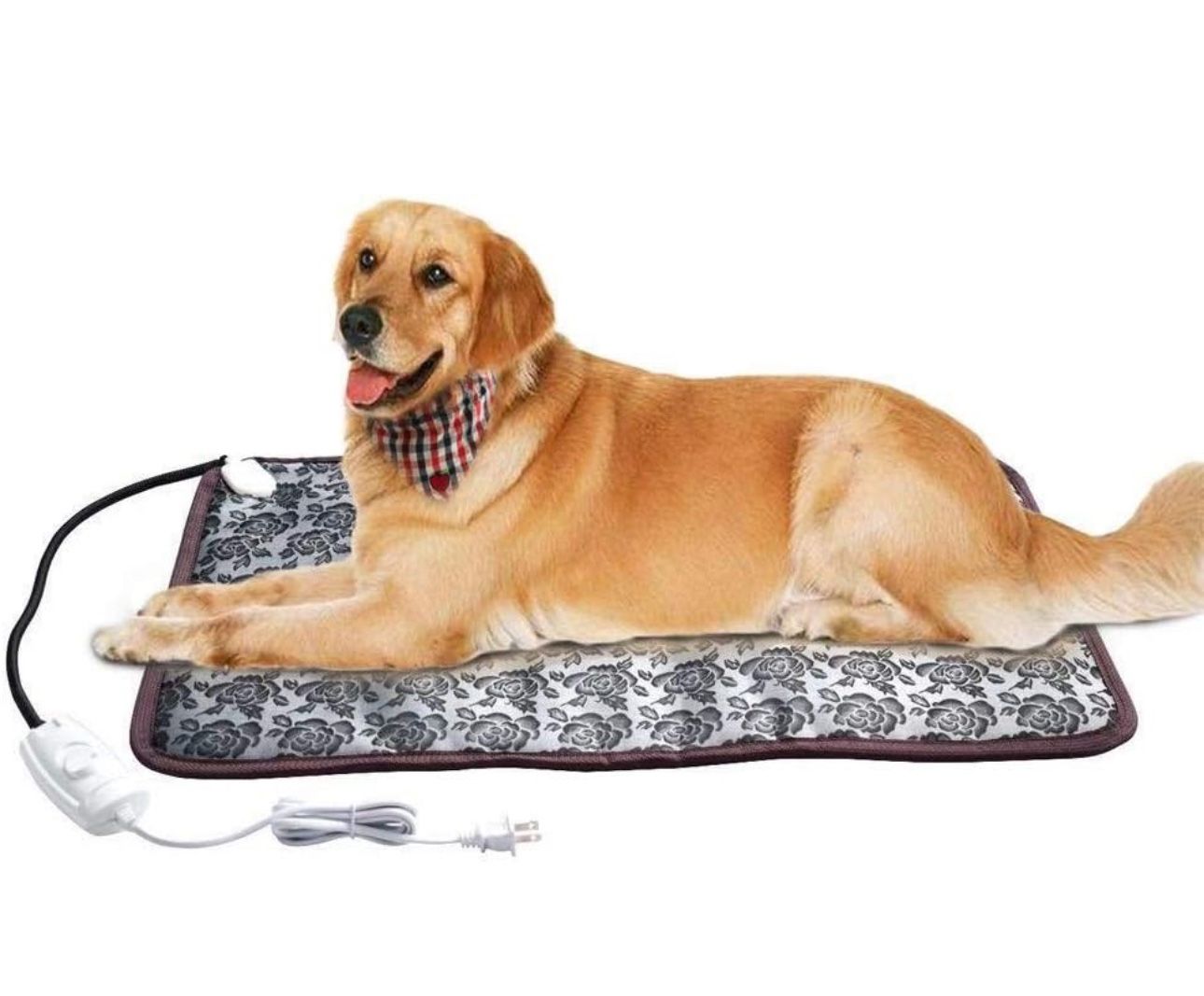 XXL Pet Heating Pad for Large Dog House Heater Indoor,Electric Adjustable Dog Warming Mat with Chew Resistant Cord Waterproof Heated Dog Bed Home,Easy