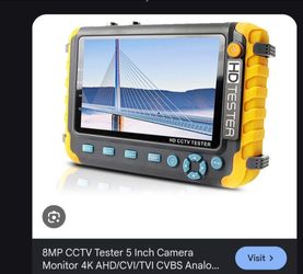 8mp cctv tester 5 inch camera monitor 4k AHD/CVI /TVI/CVBS analoge.