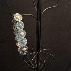 Turquoise Elastic Costume Bracelet 