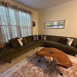 Green L-Shaped couch