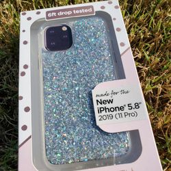 NEW Silver/Iridescent Sparkle Glitter iPhone 11 PRO Phone Case