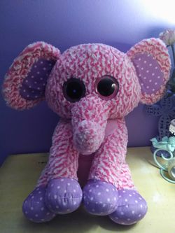 big pink elephant plushie