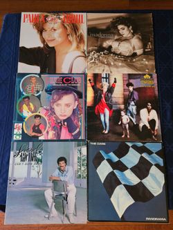 1980s Vinyl Records - Paula Abdul, Madonna, Culture Club, Thompson Twins, Lionel Richie, The Cars