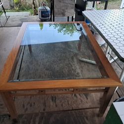 Vintage Mid-Century Glass Coffee Table