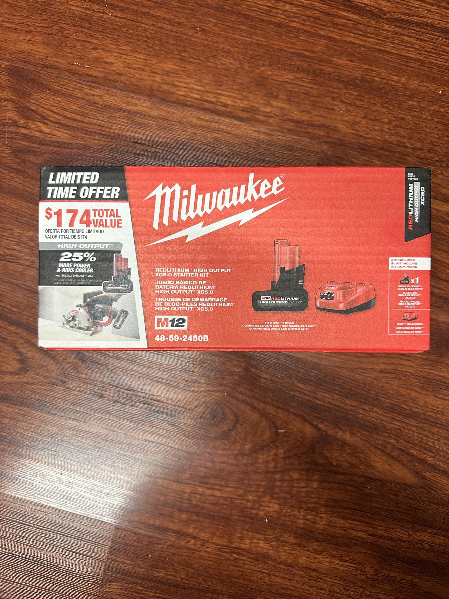 Milwaukee M12 XC5.0 High Output Battery + Charger