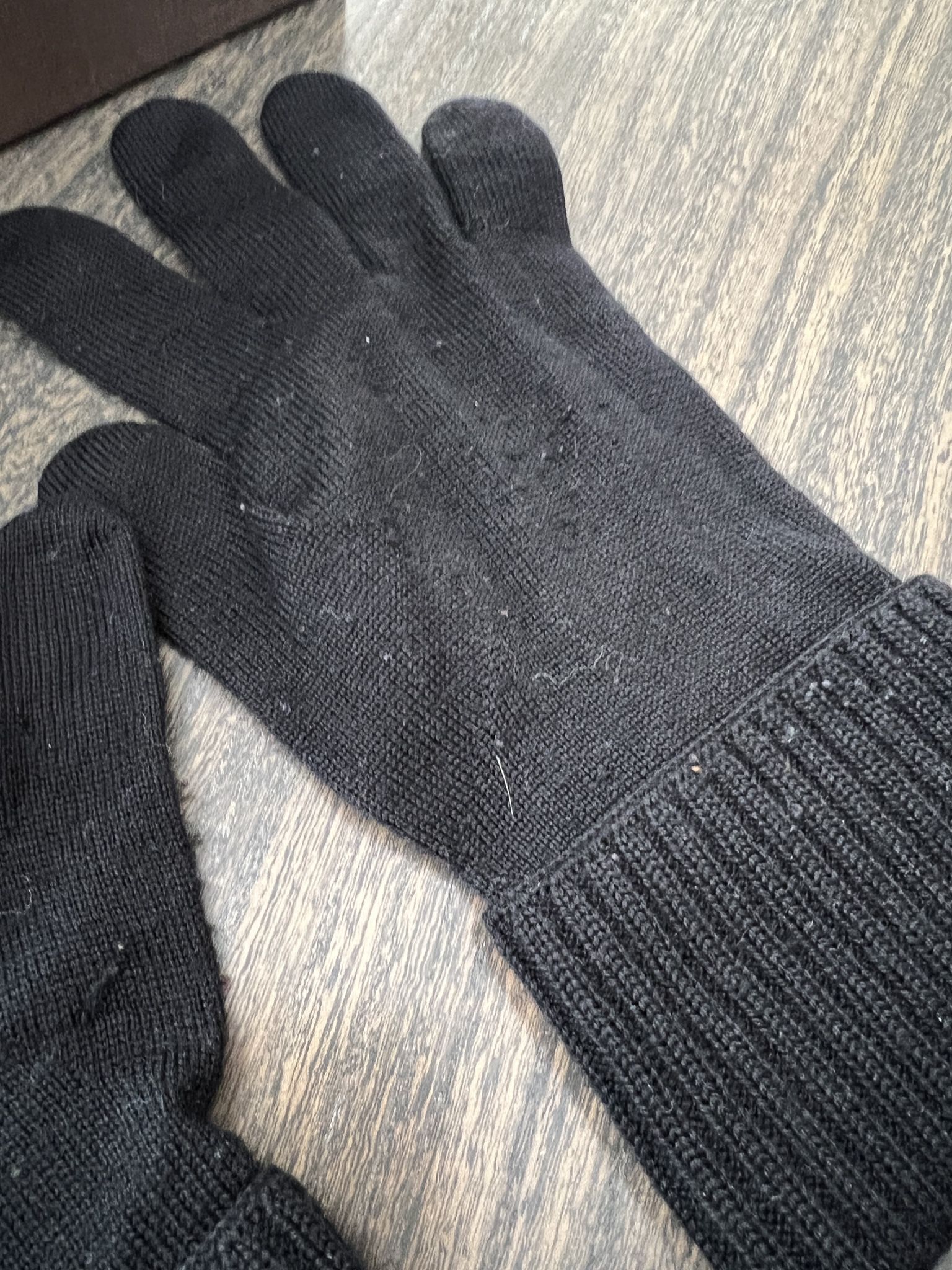 Louis Vuitton Wool Knit Gloves - Black Winter Accessories