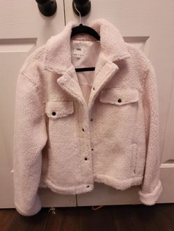 Womens Light Pink Boxy Vans Jacket