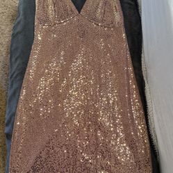 Mauve/gold Sequin Dress 