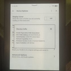 Kindle 10th Generation Paper White
